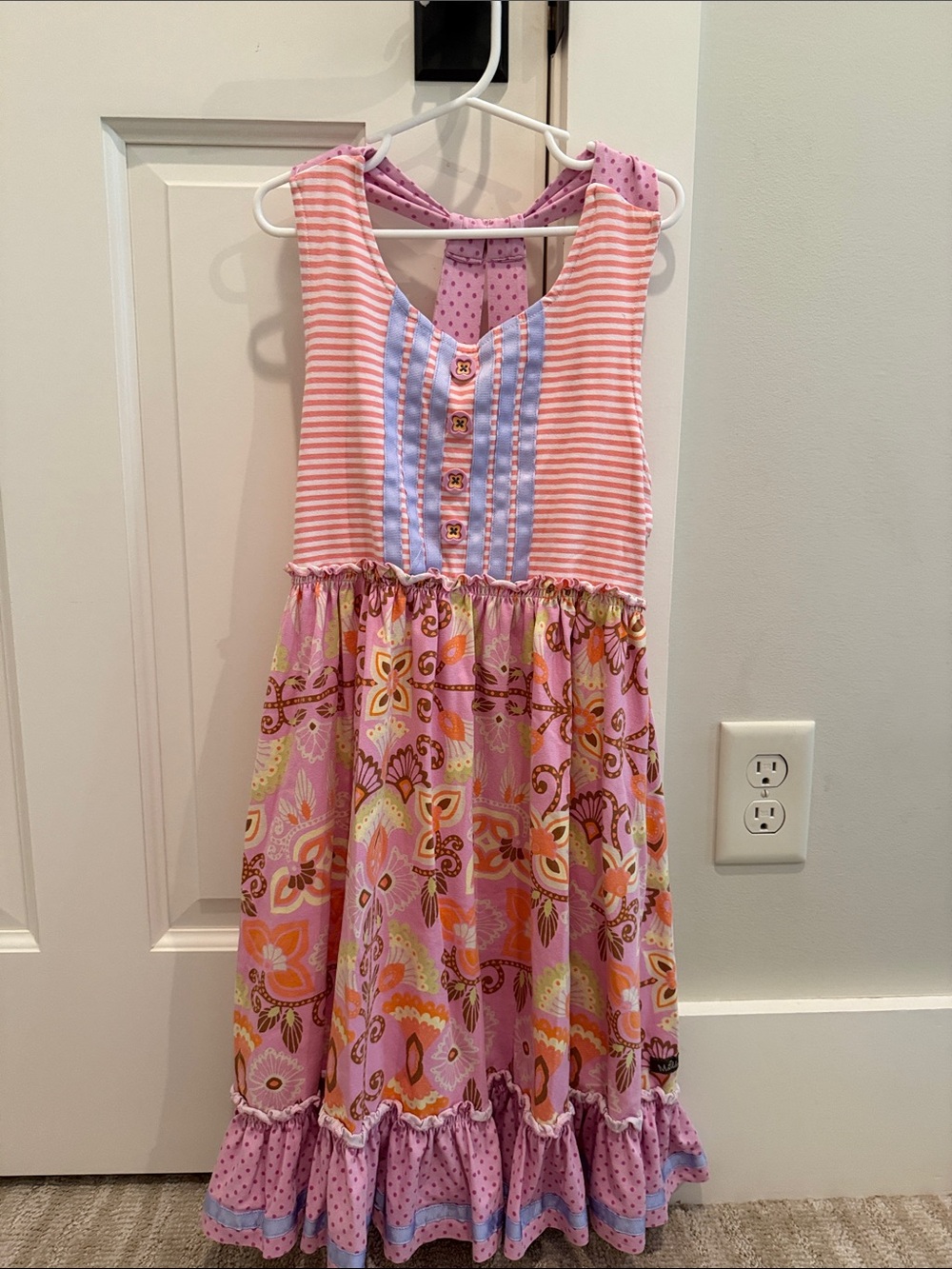 Matilda Jane Pink and Coral Mixed-Print Sundress